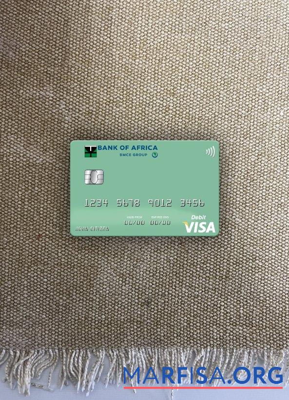 Blank Madagascar Bank of Africa visa debit card photolook front example